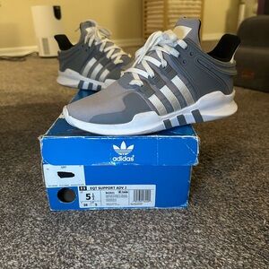 Adidas EQT Support ADV Gray and White Sneakers